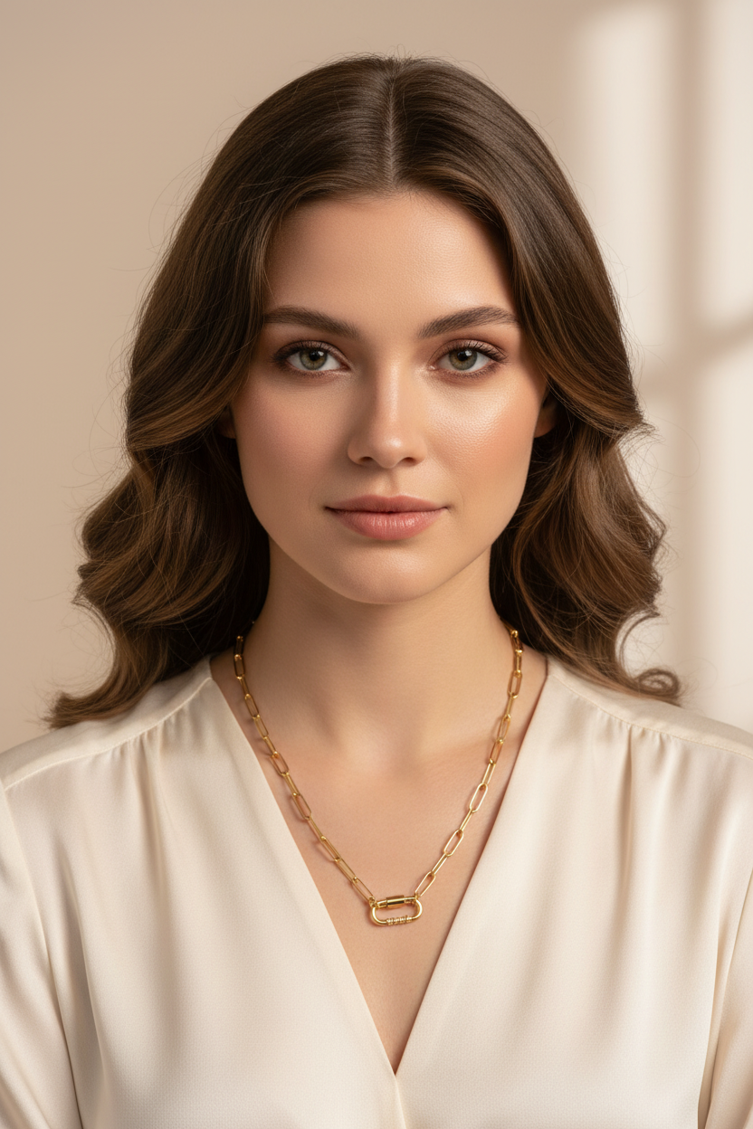 The Everyday Heritage Carabiner Necklace - Gold